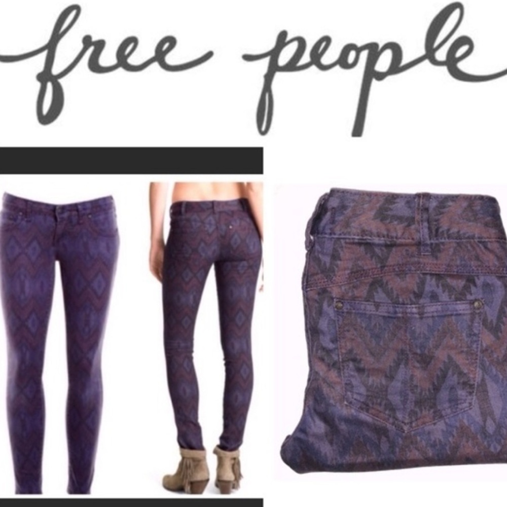 Free People Purple Skinny Jeans